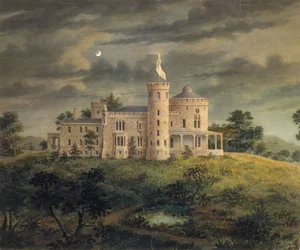 Ericstan, Tarrytown, 1855 (wc, tusz i grafit na papierze)